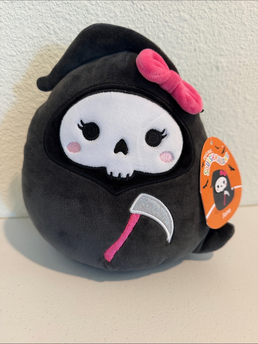 SQUISHMALLOWS Jane The Grim Reaper Halloween Plush NWT